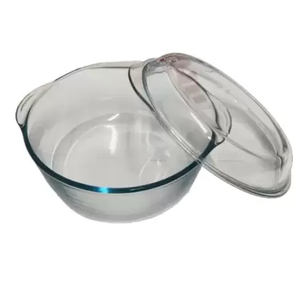 Vas rotund termorezistent cu capac 3.15l borcam 59013